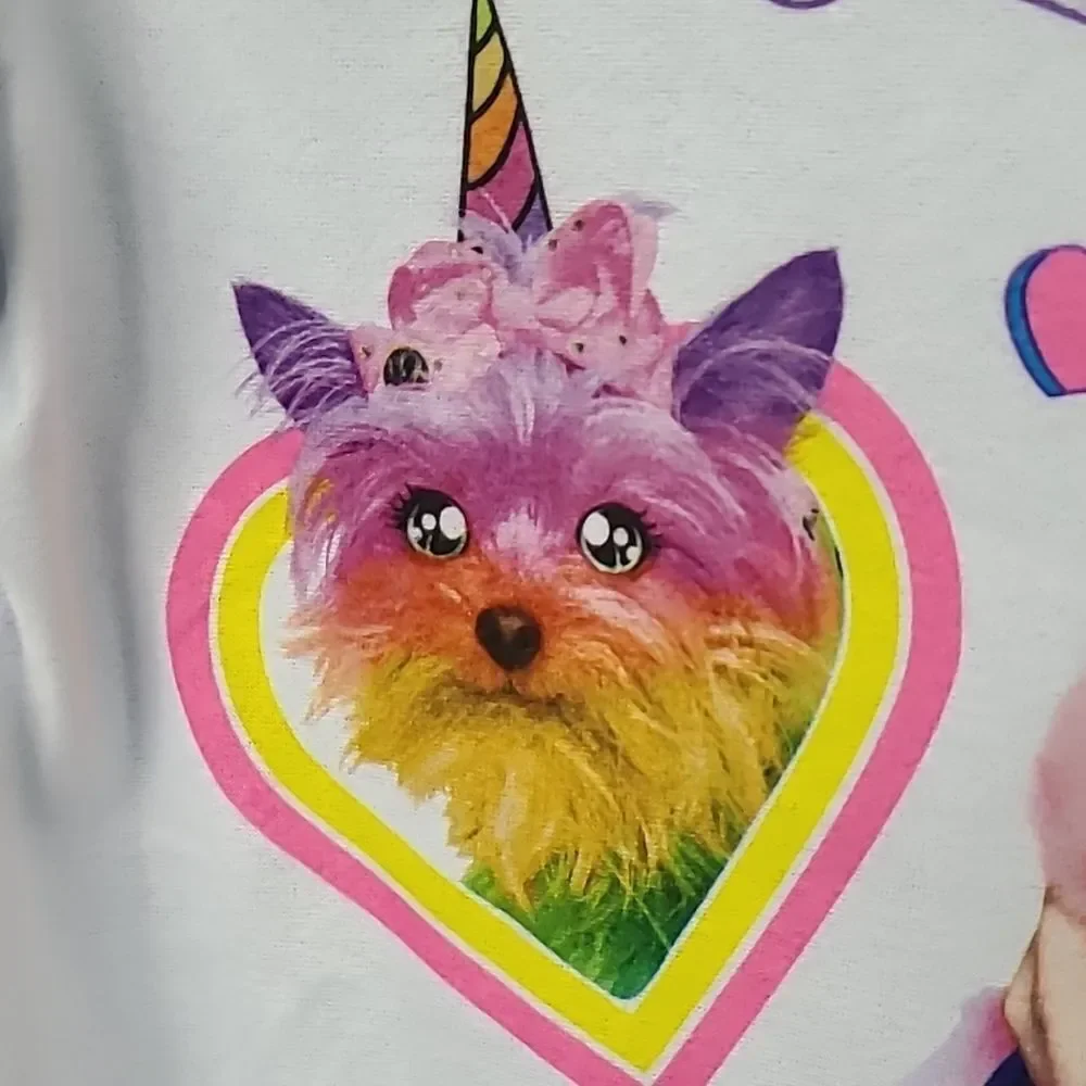 JoJo Siwa Rainbow Pajama Set Girls 10/12 Fuzzy Fleece BowBow Unicorn Cozy PJ